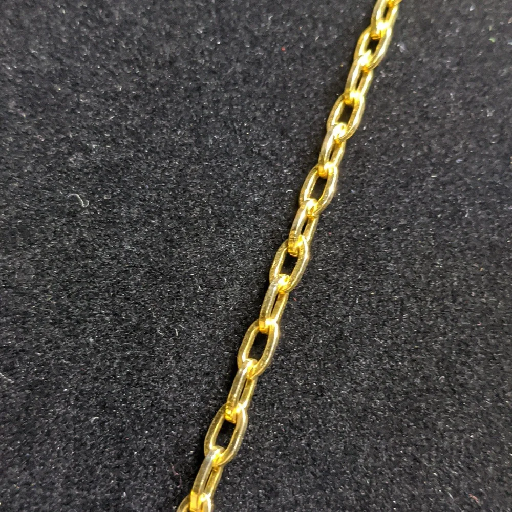 Filigree-style Statement Necklace, Gold-tone On Large Link Chain - Picture 3 of 4